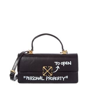 Off-White™ Jitney Leather Shoulder Bag, Black